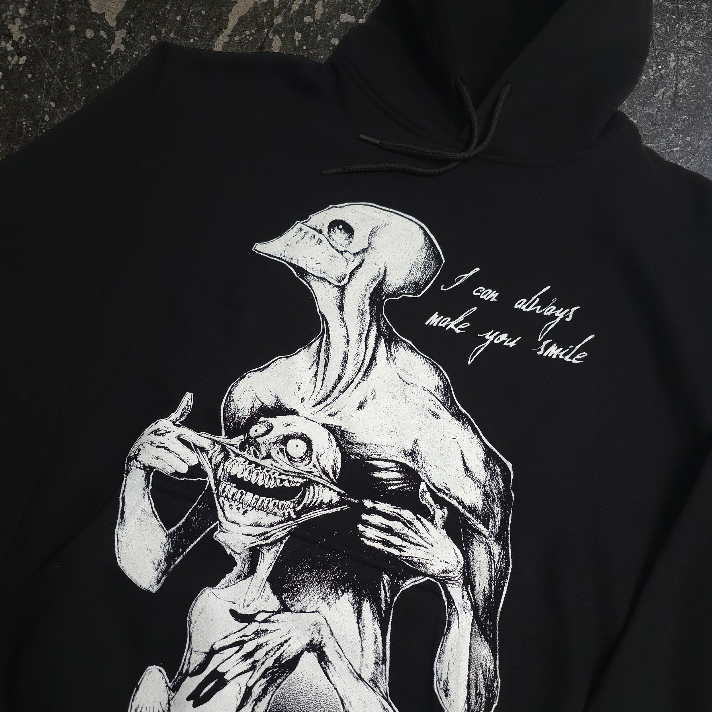 Always Smile Pullover Hoodie Black – Any Means Necessary Clothing