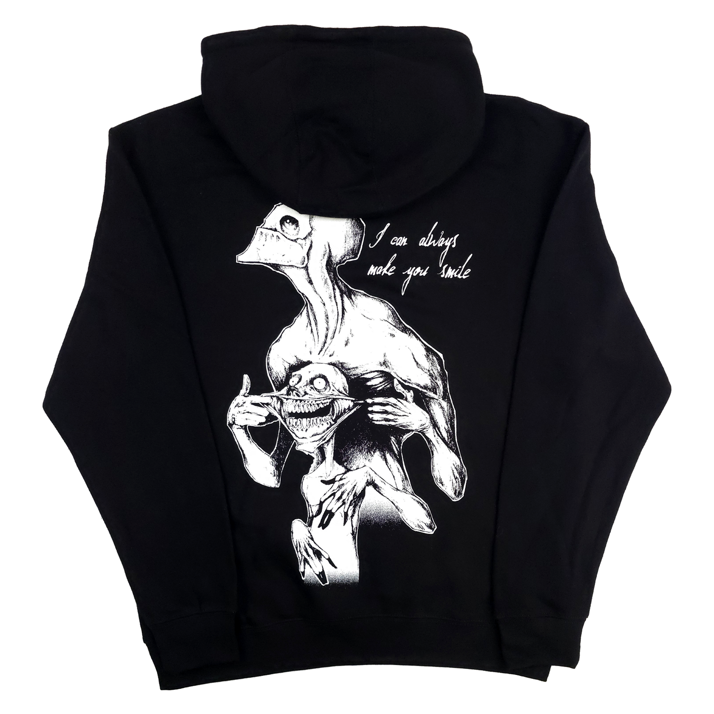 any means necessary shawn coss i can always make you smile always smile  black pullover hoodie back