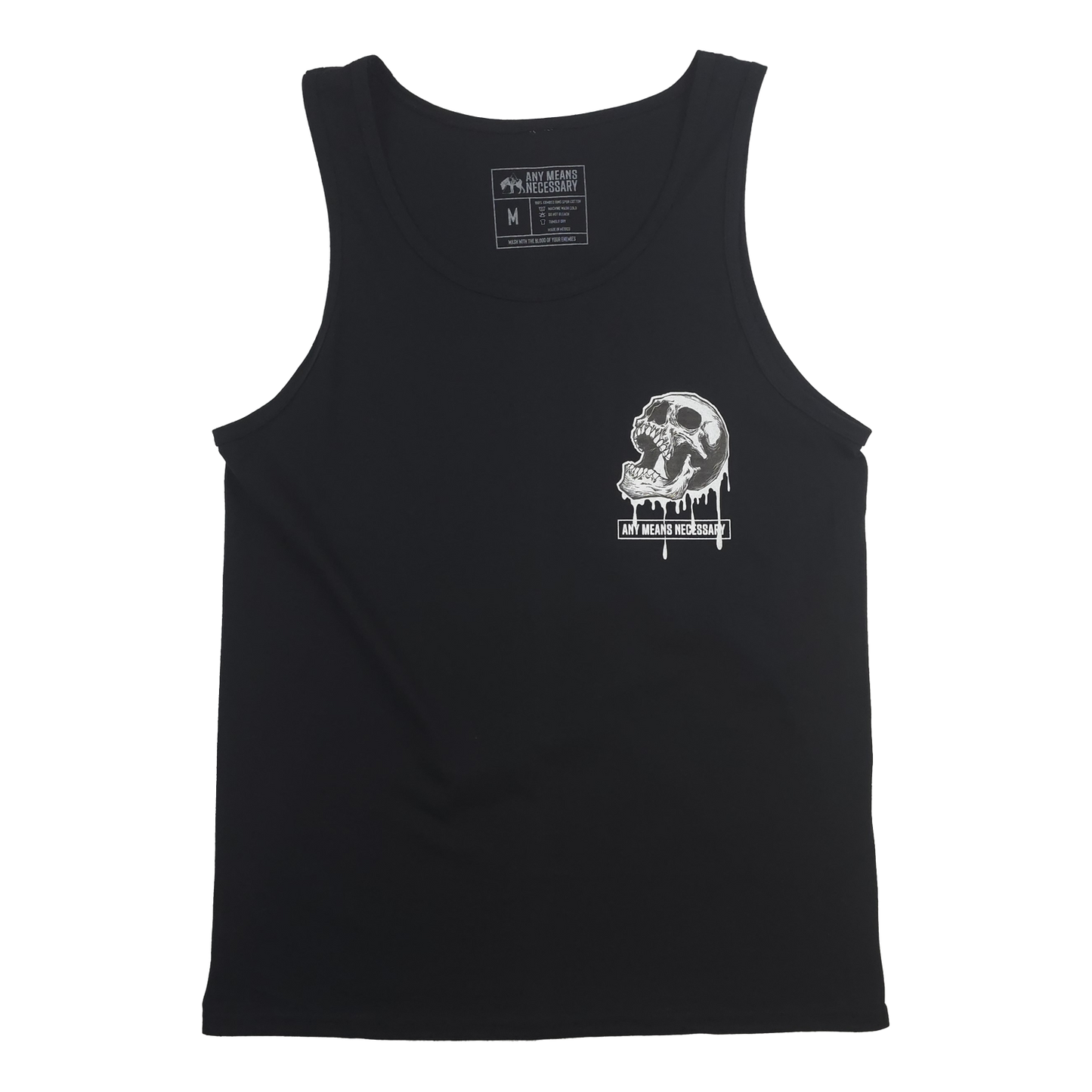 
                  
                    any means necessary shawn coss drinking the tears of my enemies tank top black front
                  
                