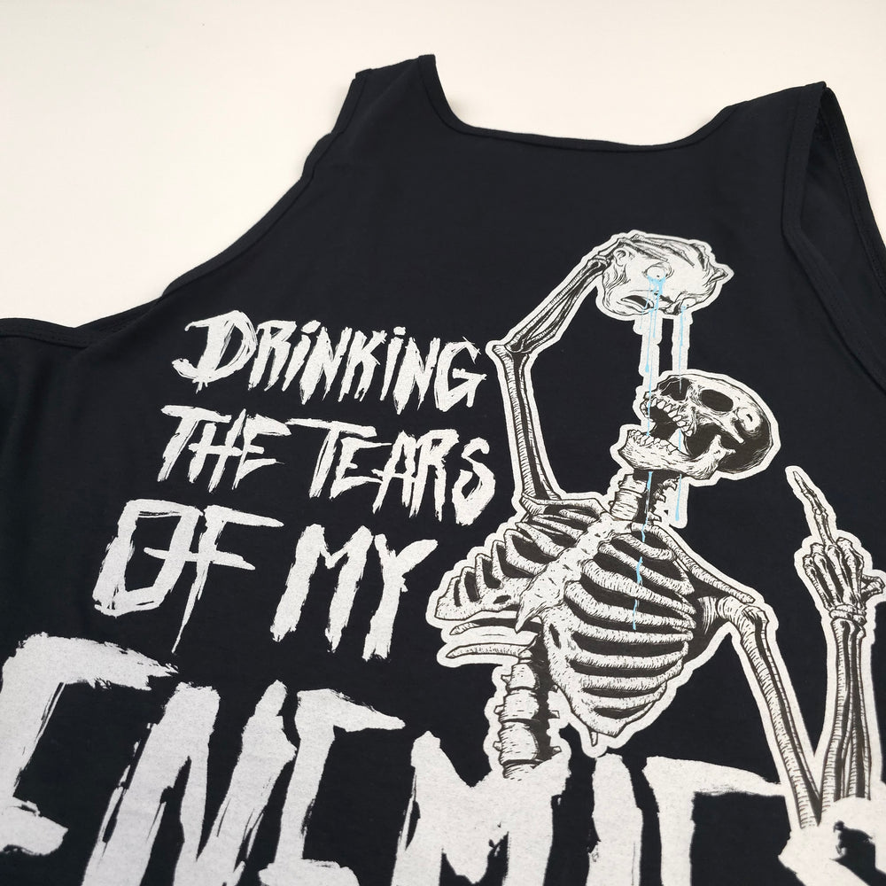 
                  
                    any means necessary shawn coss drinking the tears of my enemies tank top black close up back
                  
                