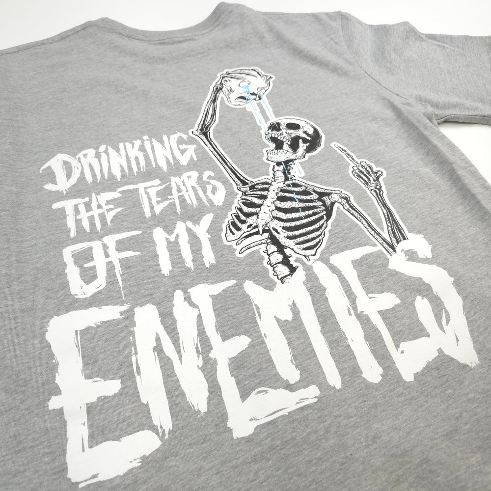 
                  
                    any means necessary shawn coss drinking the tears of my enemies  t shirt heather grey up close back
                  
                