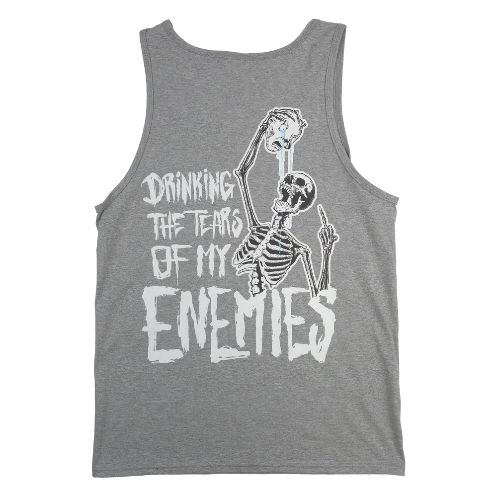 any means necessary shawn coss drinking the tears of my enemies tank top heather grey back