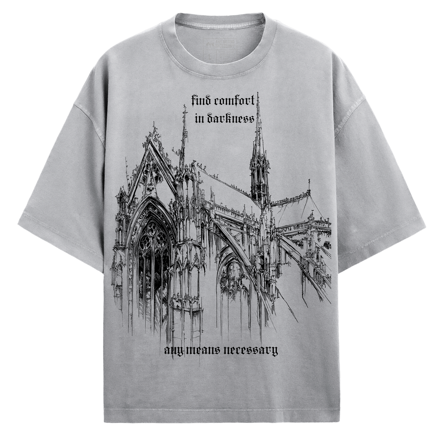 any means necessary shawn coss chapel t shirt black
