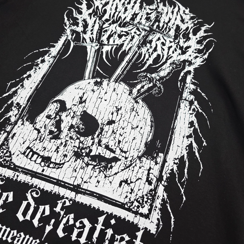 
                      
                        any means necessary shawn coss kris wilson cyanide and happiness defeatist t shirt black up close front
                      
                    