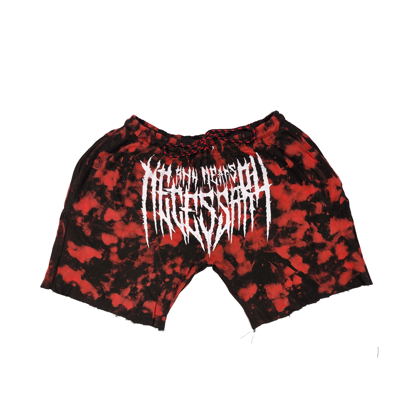 any means necessary shawn coss thorns shorts blood red tie dye