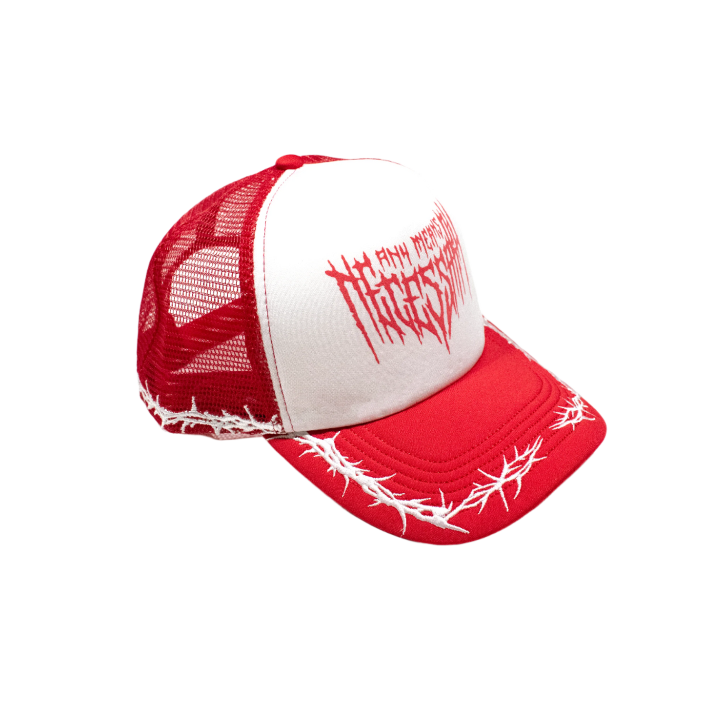 any means necessary shawn coss thorns mesh foam trucker hat red