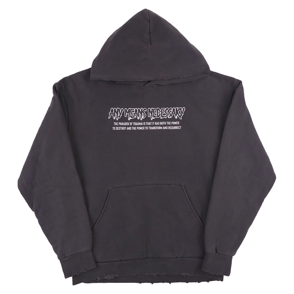 
                      
                        any means necessary shawn coss trauma pullover hoodie pigment black front
                      
                    