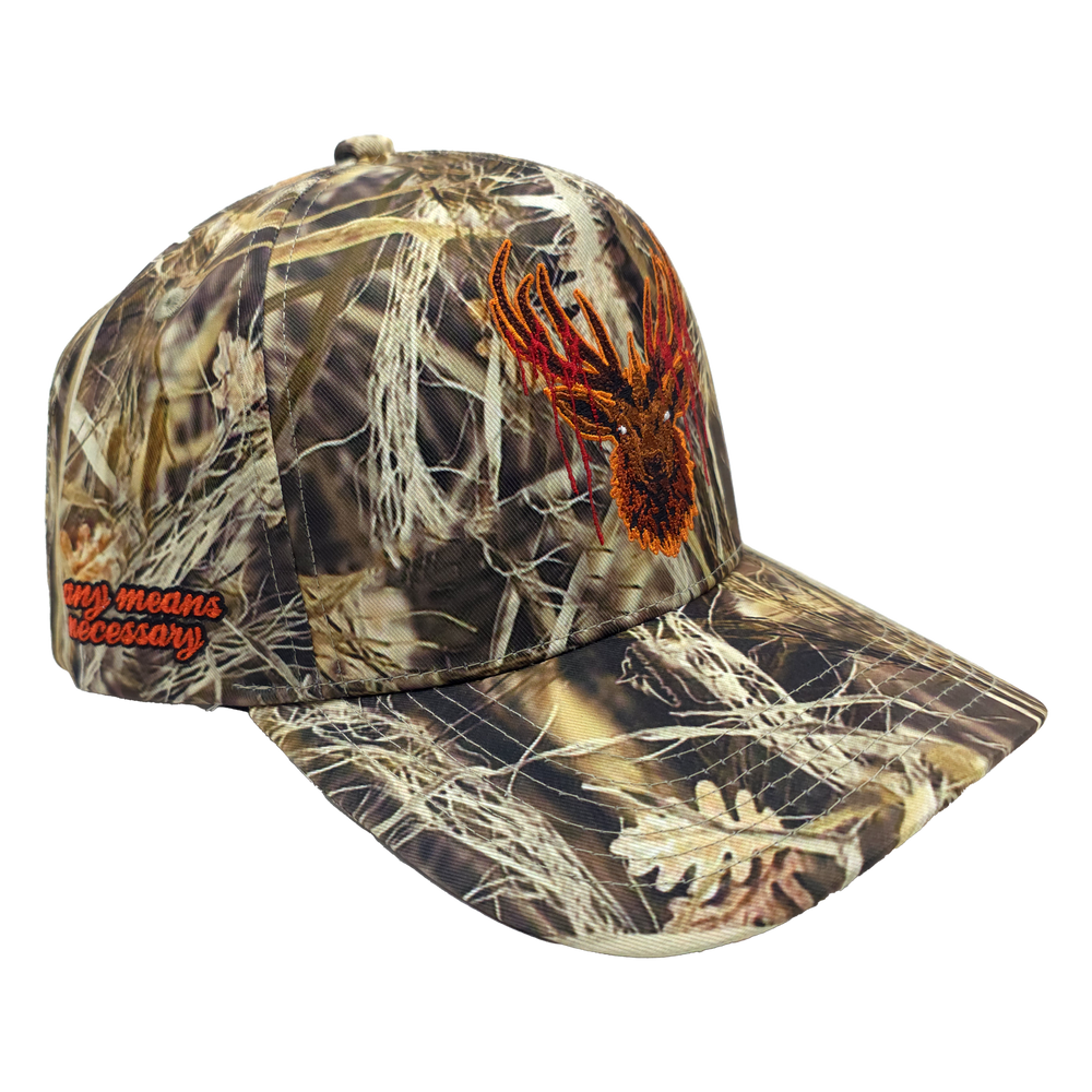 
                      
                        any means necessary shawn coss trophy deer hat camo side
                      
                    