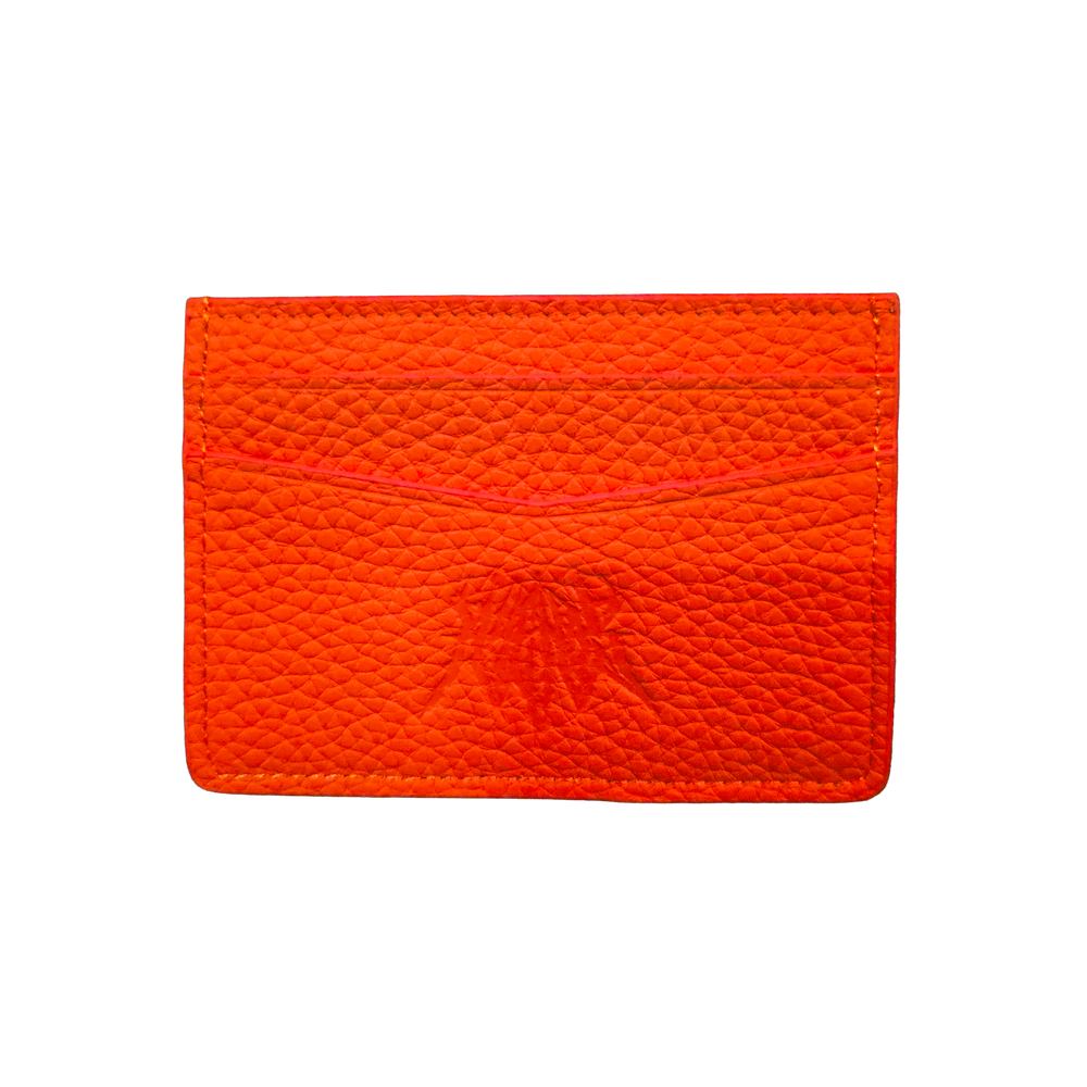 any means necessary poster shawn coss hyena wallet credit card holder orange back