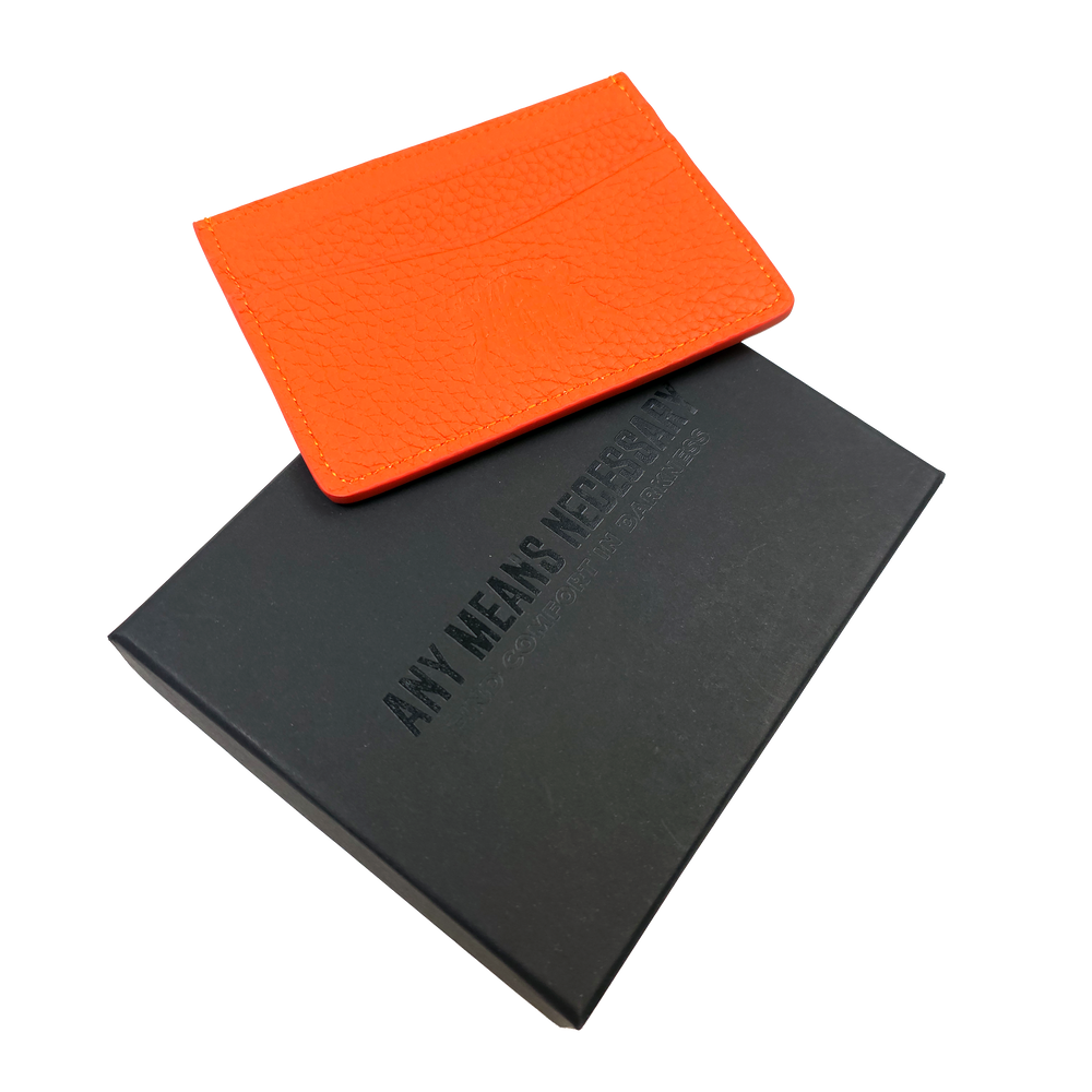 
                      
                        any means necessary poster shawn coss hyena wallet credit card holder orange box
                      
                    