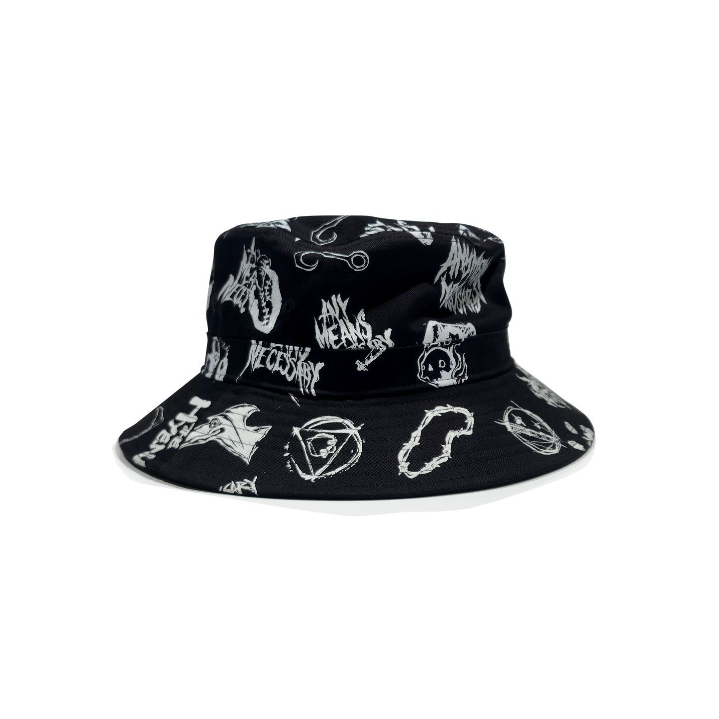 any means necessary shawn coss wingbats bucket hat black front