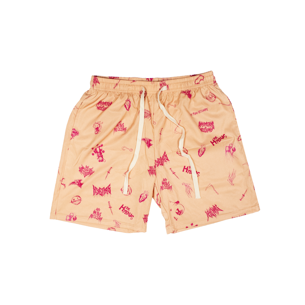 any means necessary shawn coss wingbats outfit peach shorts