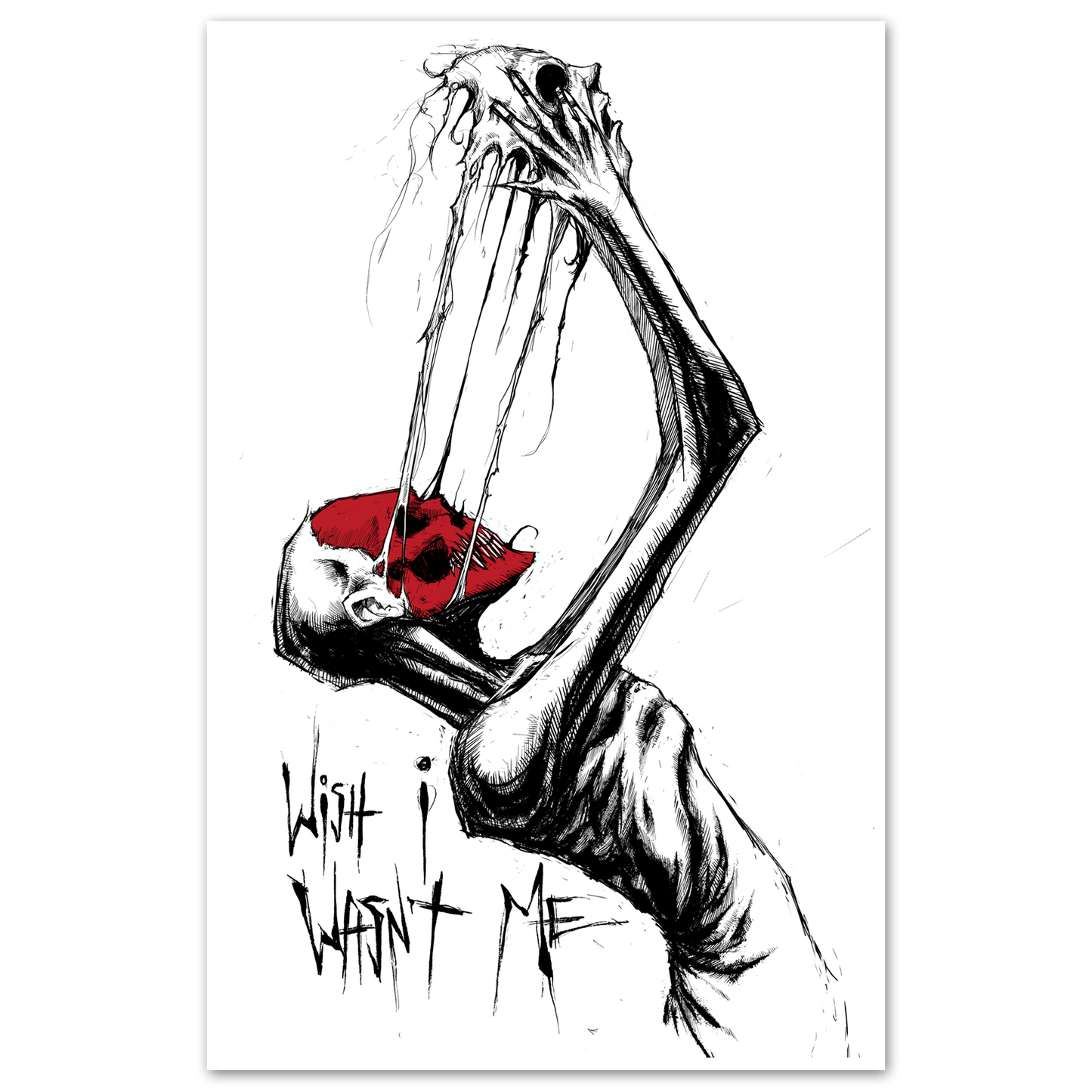 any means necessary shawn coss wish I wasn't me 11x17 poster print