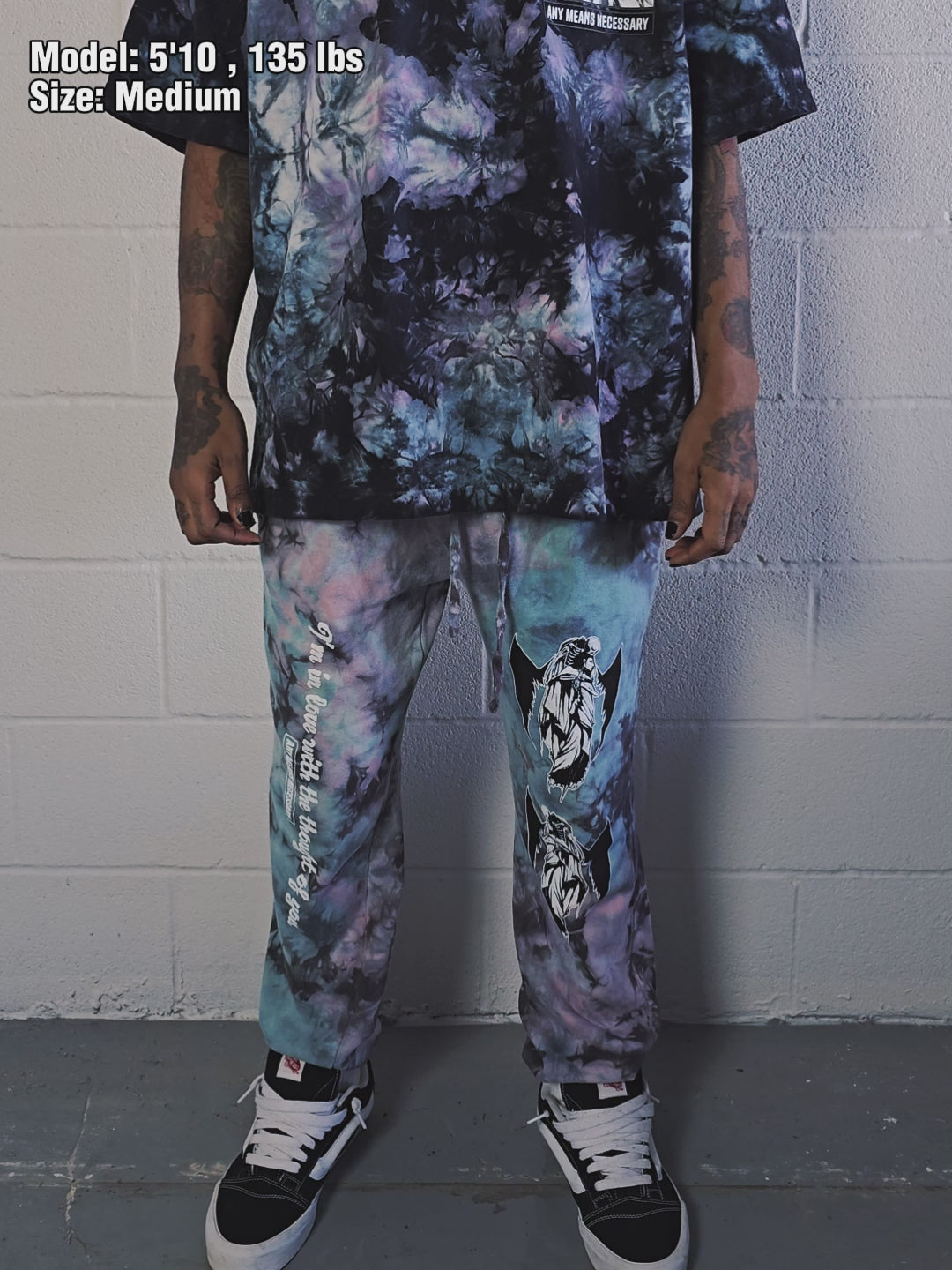 any means necessary shawn coss thought of you sweatpants pacific tie dye video