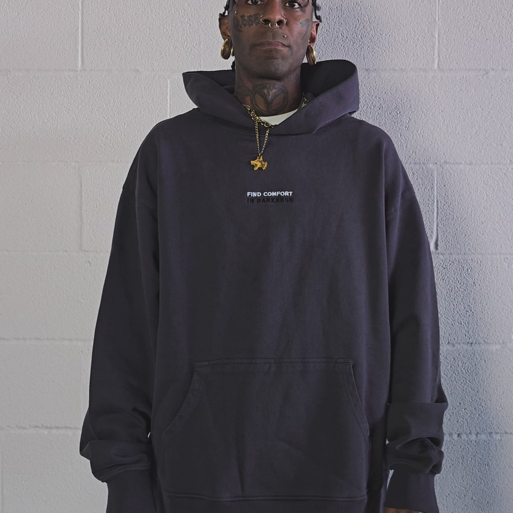 
                      
                        Load and play video in Gallery viewer, any means necessary shawn coss find comfort in darkness pullover hoodie black shadow video
                      
                    