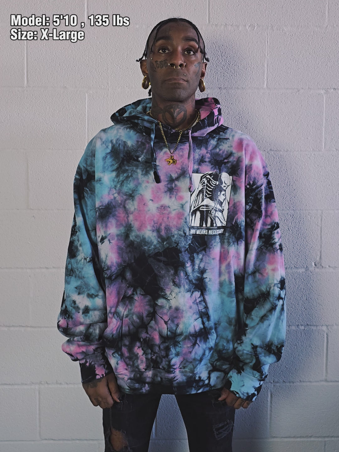 any means necessary shawn coss thought of you pullover hoodie tie dye pacific video