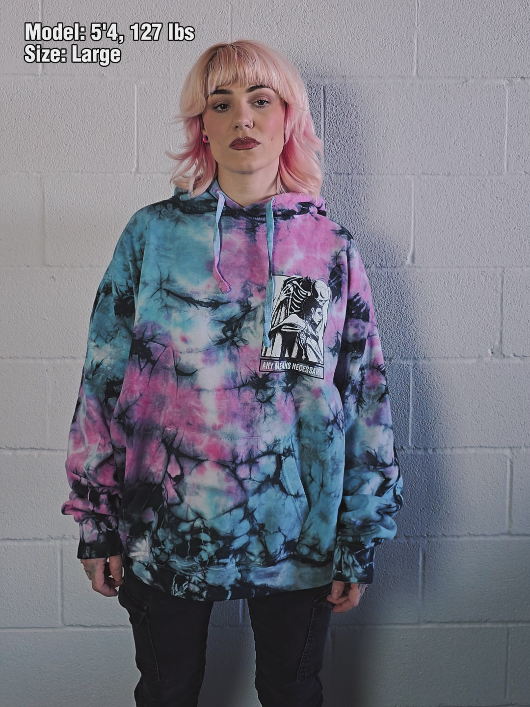 any means necessary shawn coss thought of you pullover hoodie tie dye pacific video