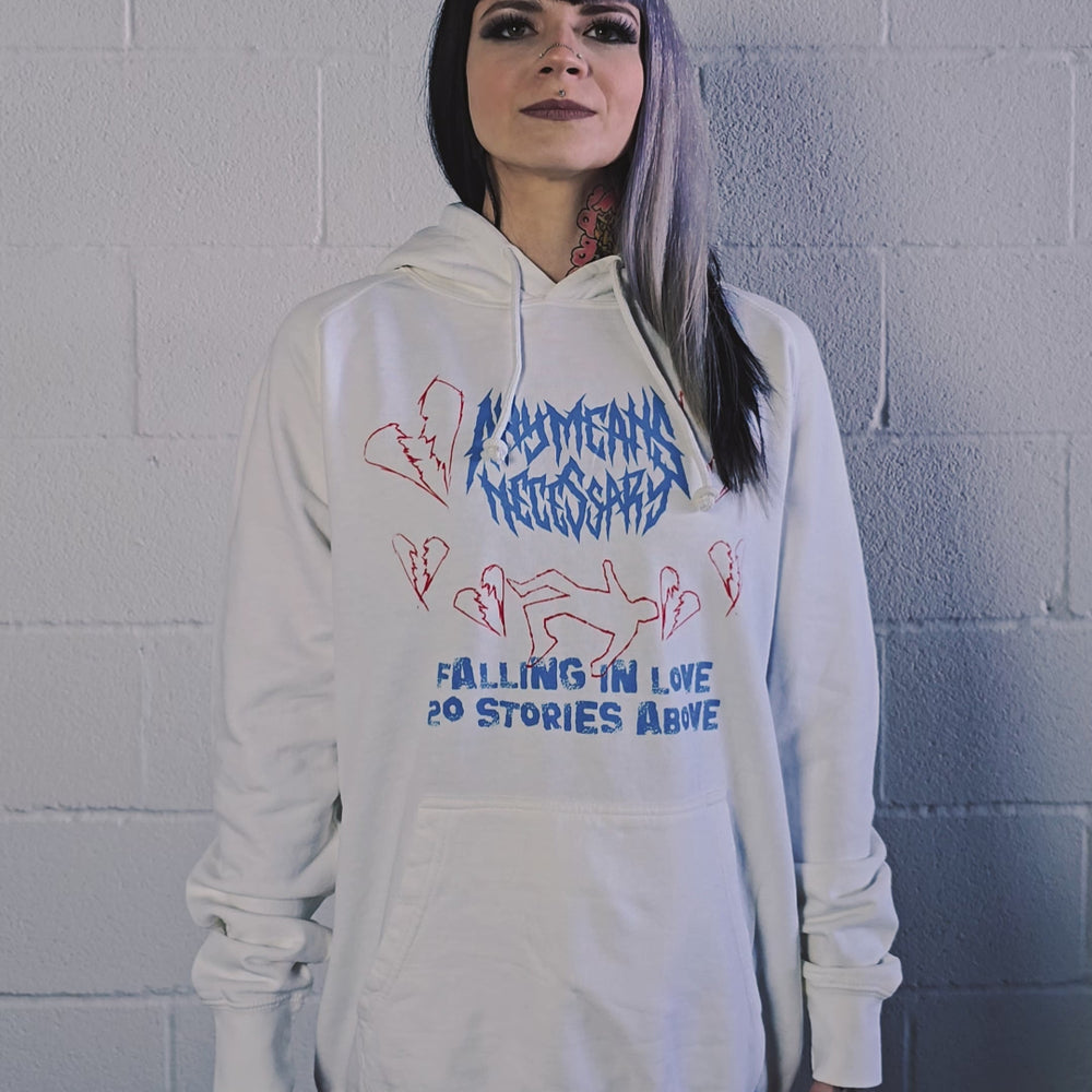 
                      
                        Load and play video in Gallery viewer, any means necessary shawn coss falling in love pullover hoodie vintage white video
                      
                    