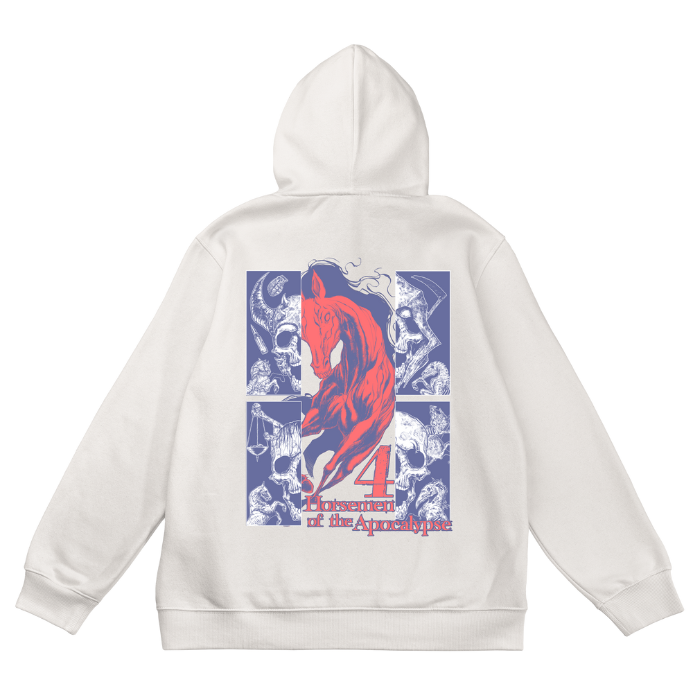 any means necessary shawn coss 4 horsemen pestilence famine war death pullover hoodie vintage white