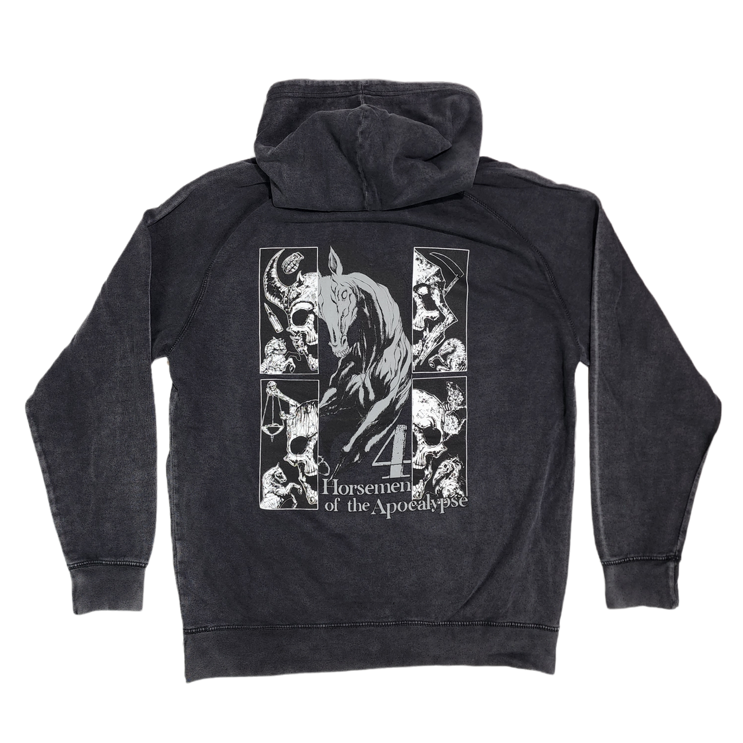 
                  
                    any means necessary shawn coss 4 horsemen pestilence famine war death pullover hoodie vintage black
                  
                