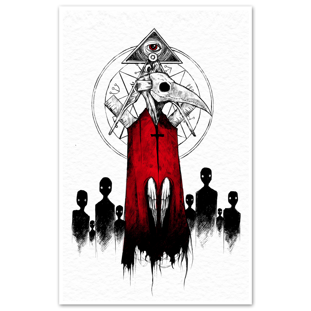 any means necessary shawn coss cult doctor plague mask 11x17 print poster