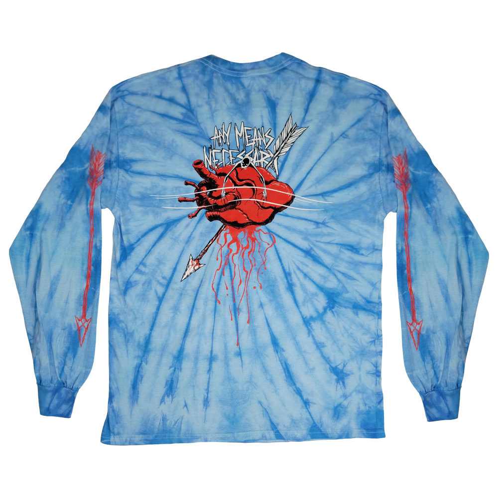 
                  
                    any means necessary shawn coss down with the ship long sleeve t shirt tie dye baby blue back
                  
                