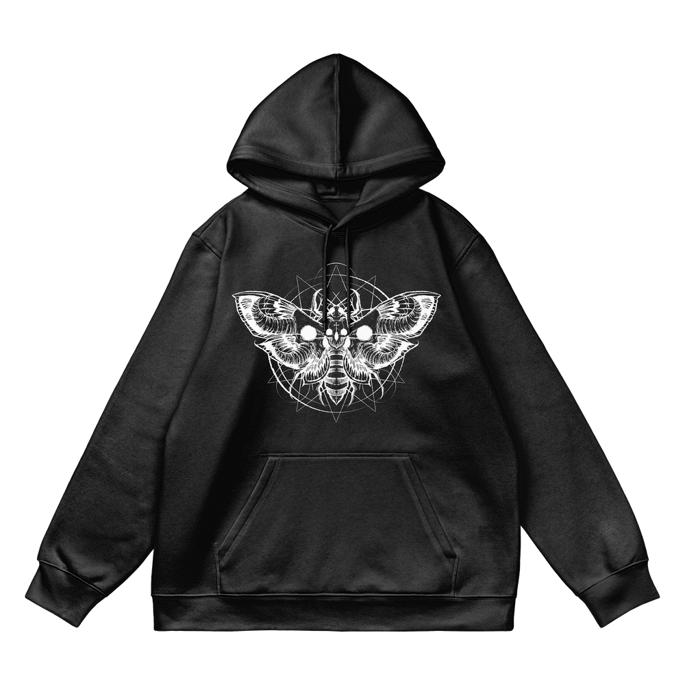 any means necessary shawn coss death moth pullover hoodie black