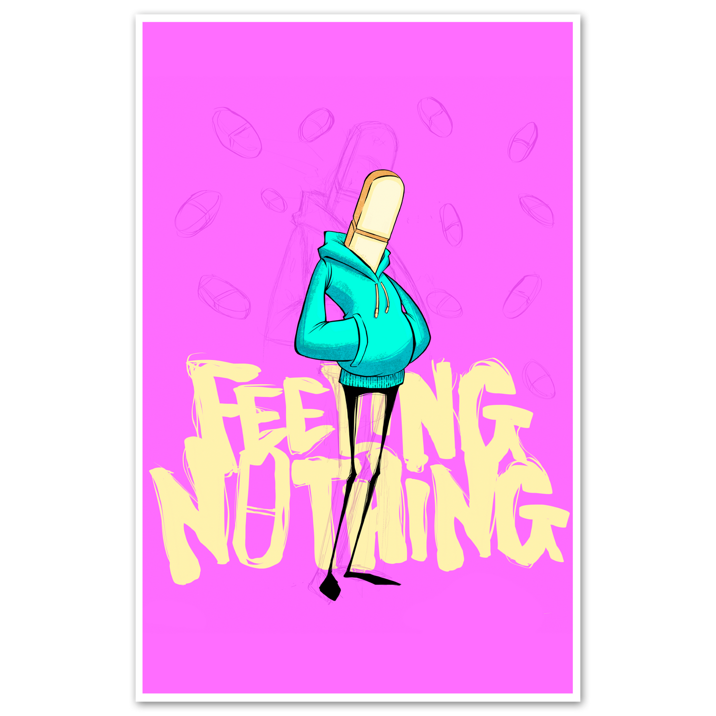 Feeling Nothing Any Means Necessary 11x17 Print Shawn Coss