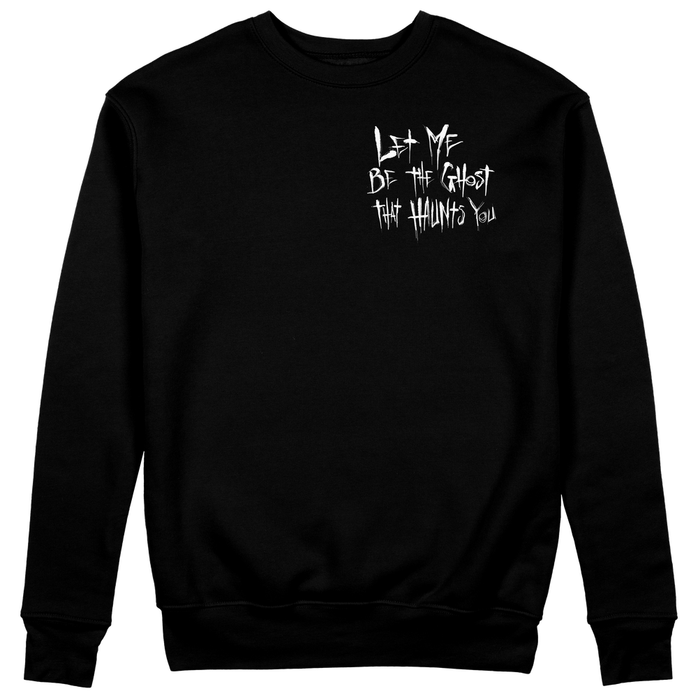 
                  
                    any means necessary shawn coss let me be the ghost that haunts you ghost boy crewneck sweatshirt black FRONT
                  
                