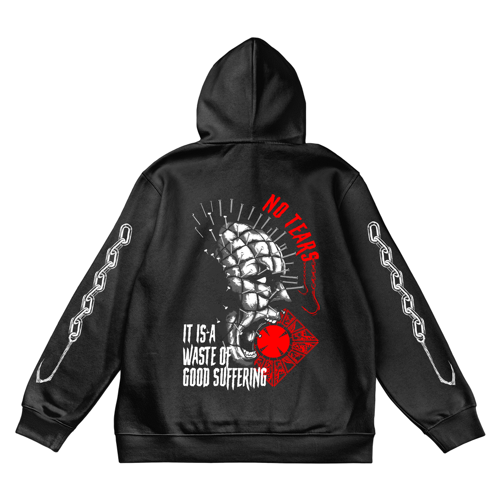 any means necessary shawn coss hellraiser pullover hoodie black back