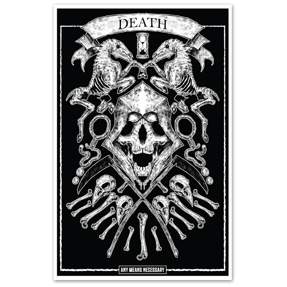 any means necessary shawn coss 4 horsemen of the apocalypse death 11x17 print poster