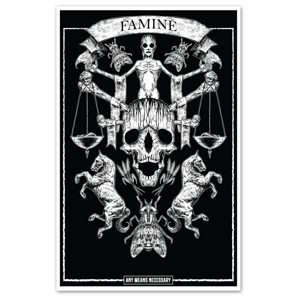 any means necessary shawn coss 4 horsemen of the apocalypse famine 11x17 print poster