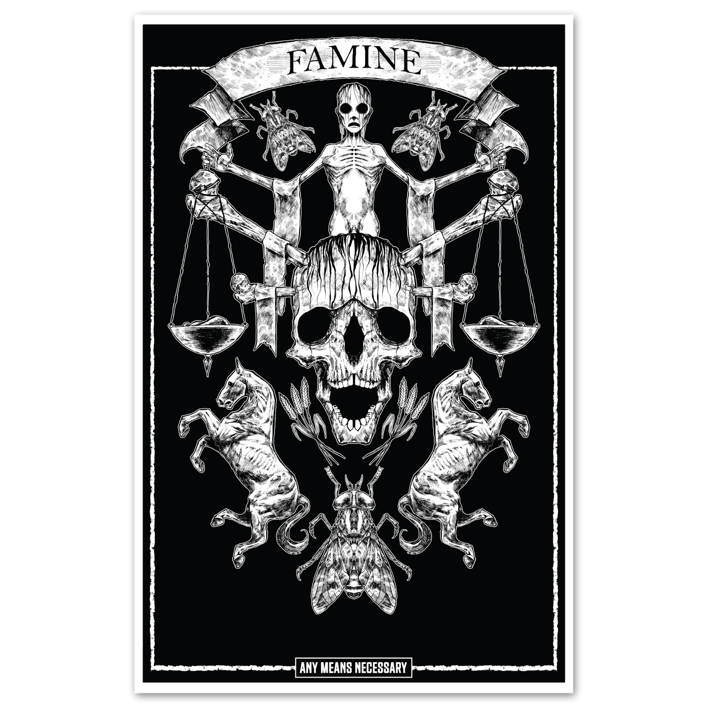 any means necessary shawn coss 4 horsemen of the apocalypse famine 11x17 print poster
