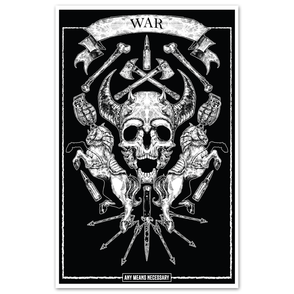 any means necessary shawn coss 4 horsemen of the apocalypse war 11x17 print poster