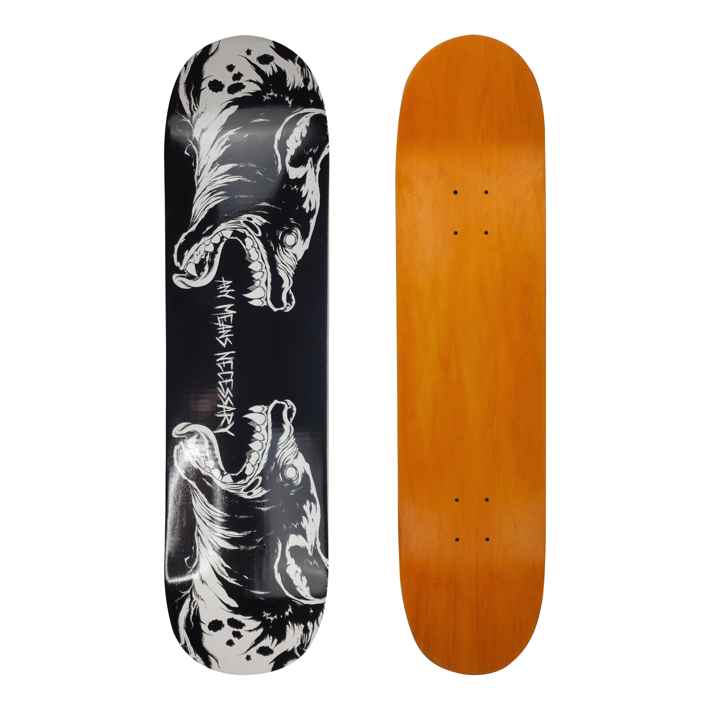 any means necessary shawn coss vicious hyena skateboard black