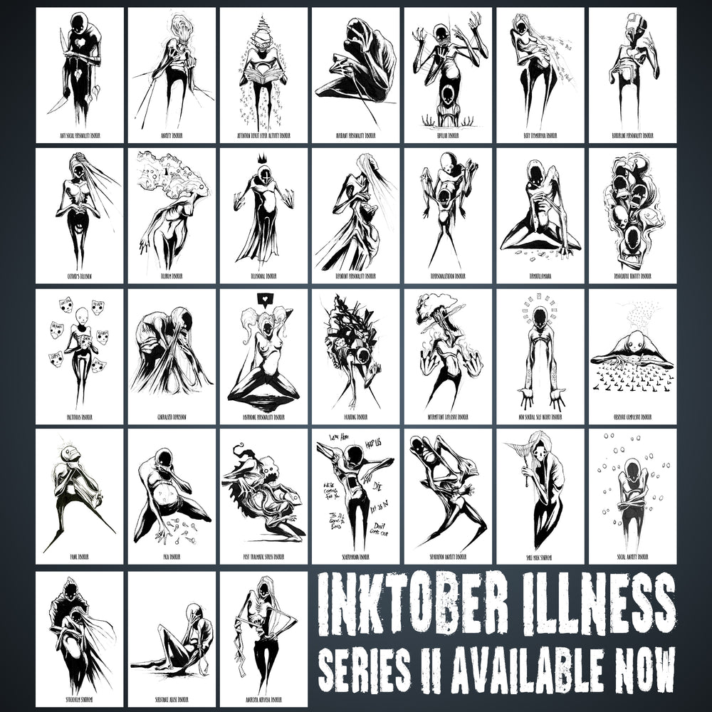 
                  
                    Inktober Illnesses Series II Prints
                  
                
