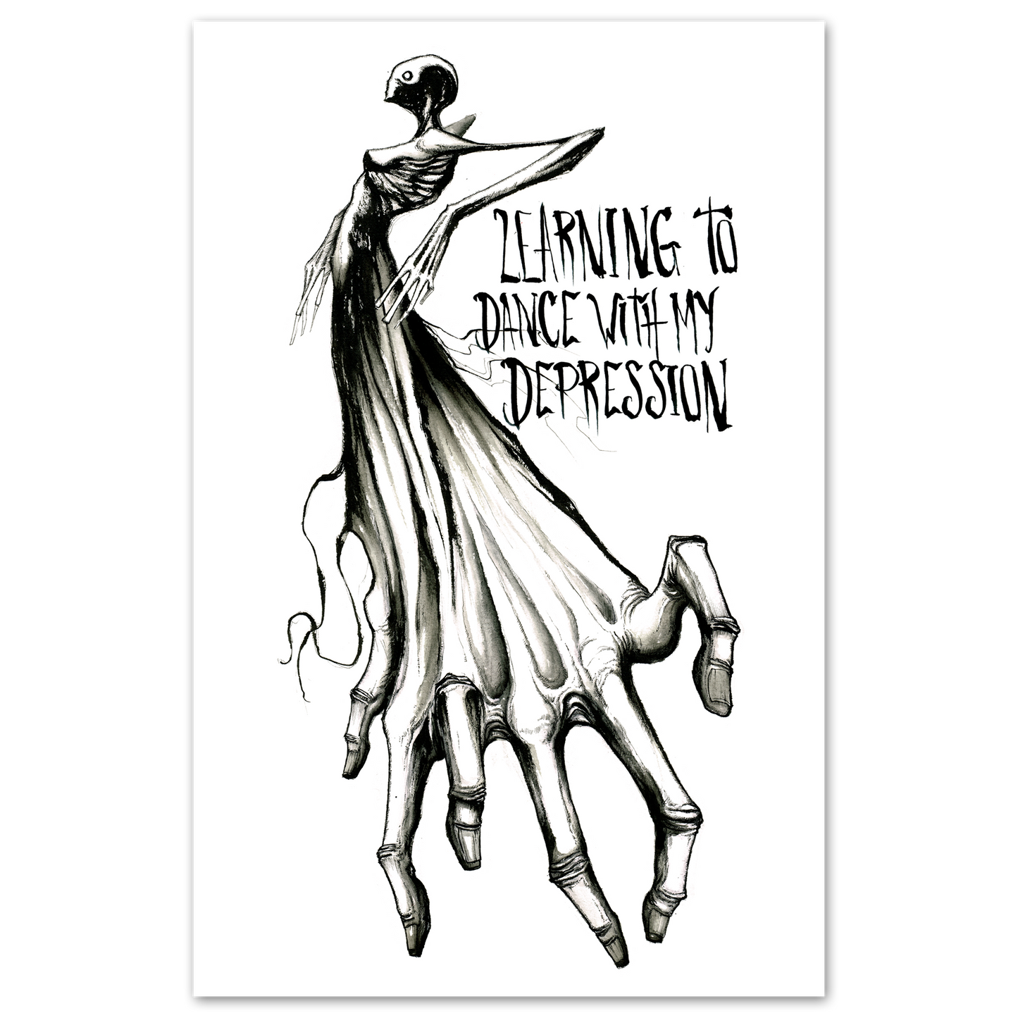 any means necessary shawn coss learning to dance with my depression 11x17 poster print