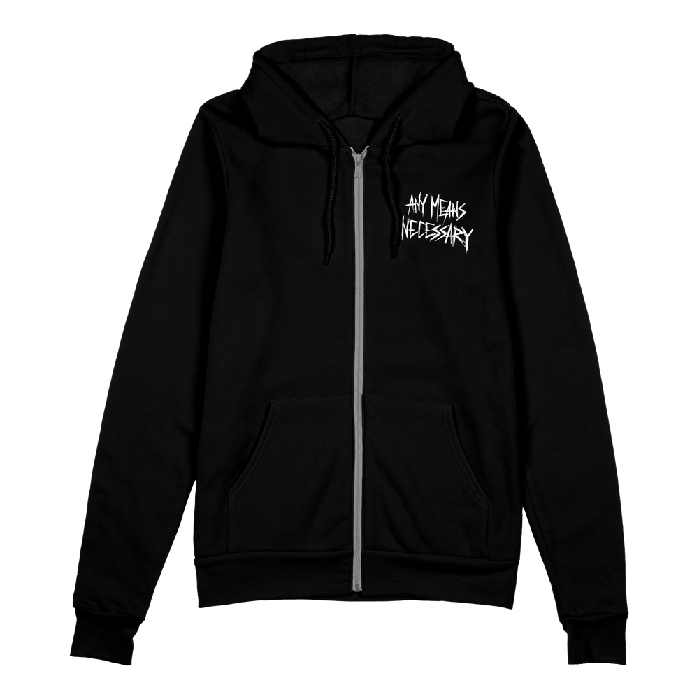 
                      
                        any means necessary shawn coss let the weak burn plague doctor zip up hoodie black
                      
                    