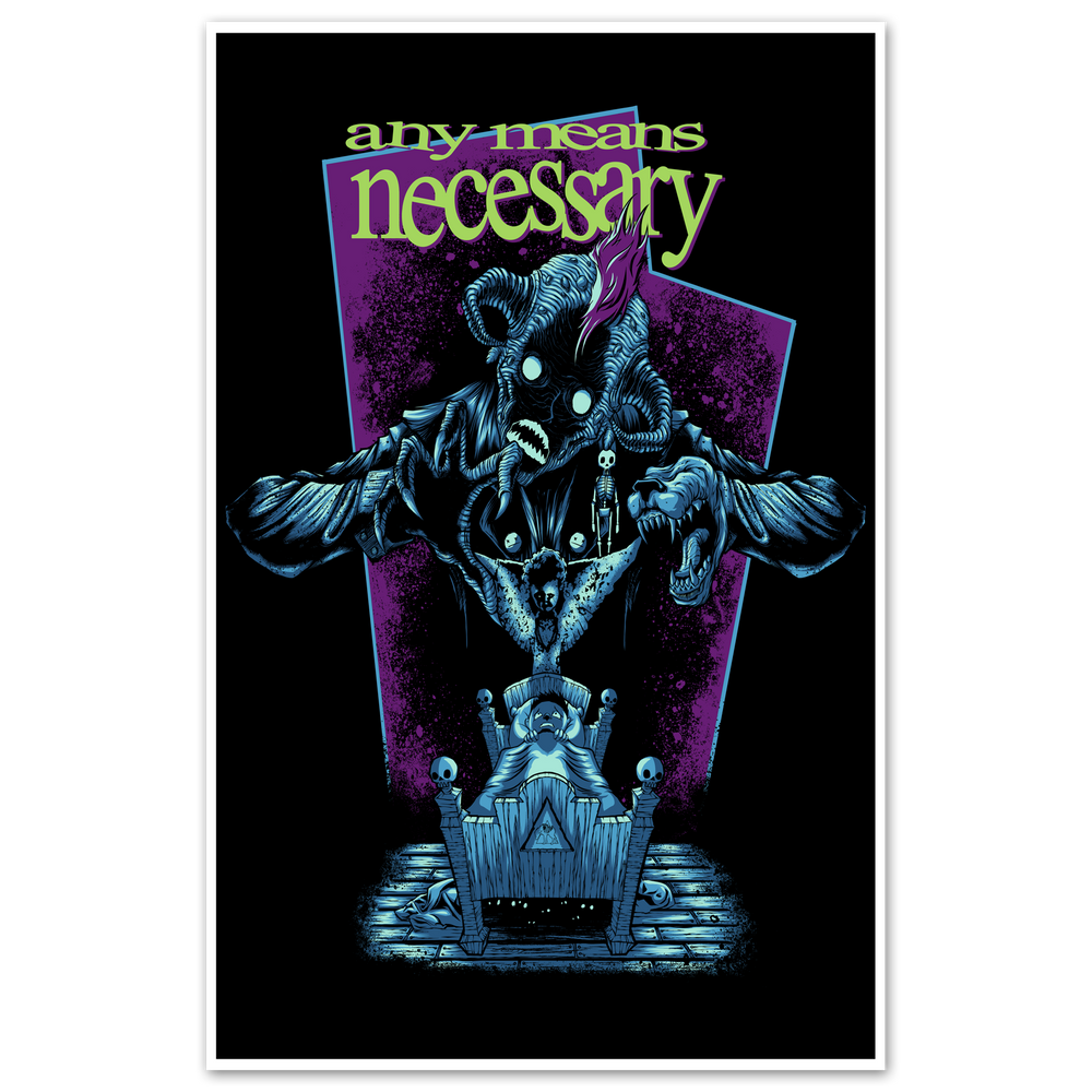 any means necessary shawn coss little monsters 11x17 print poster