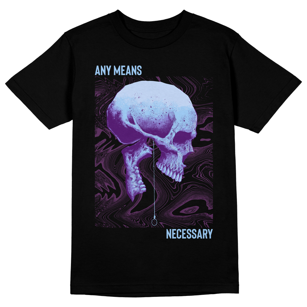 any means necessary shawn coss looming death t shirt black