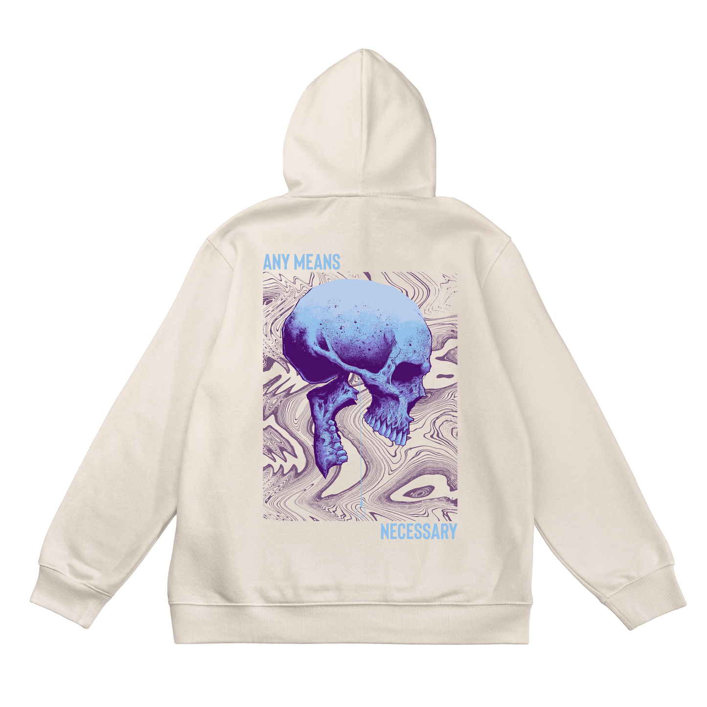 any means necessary shawn coss looming death pullover hoodie sandshell