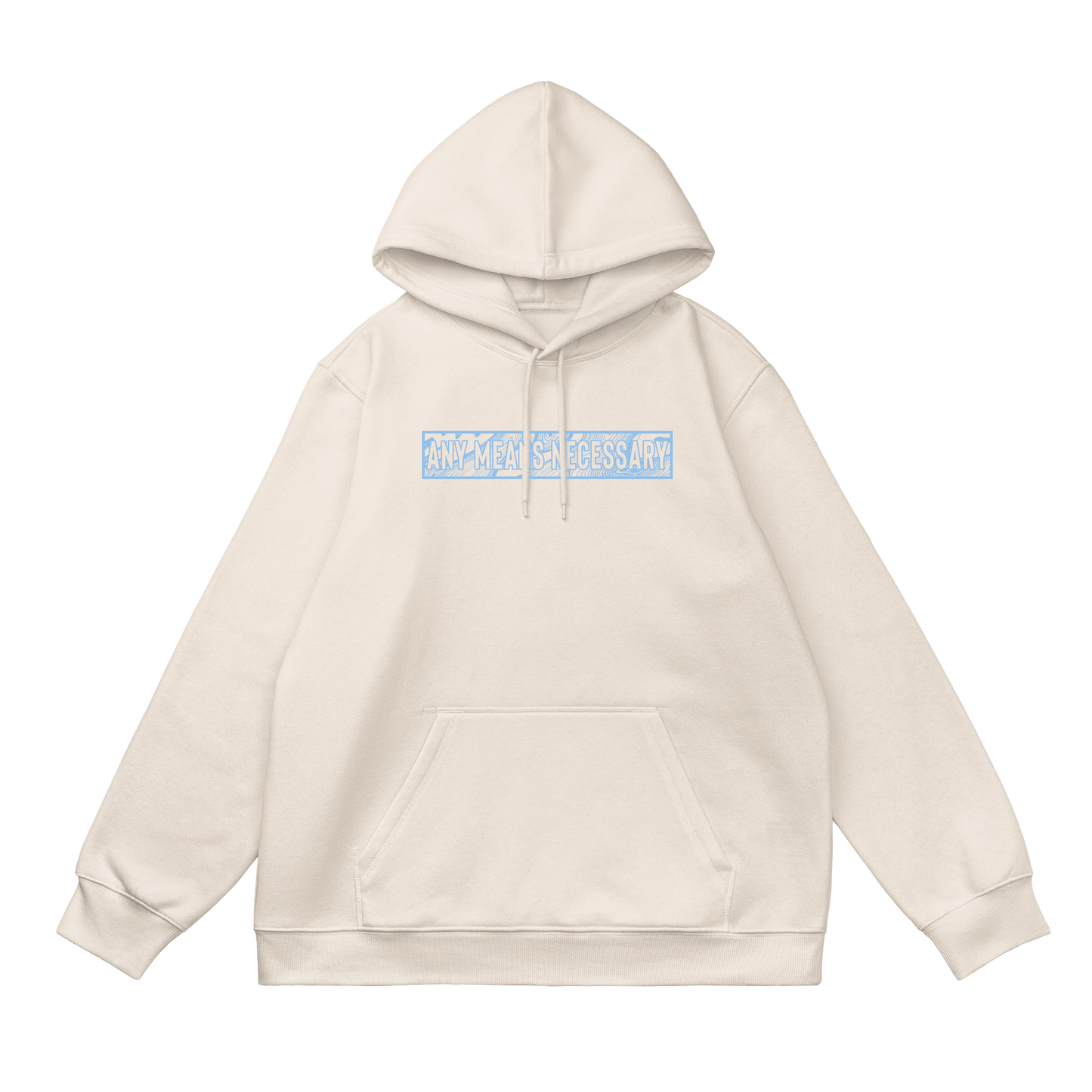 any means necessary shawn coss looming death pullover hoodie sandshell