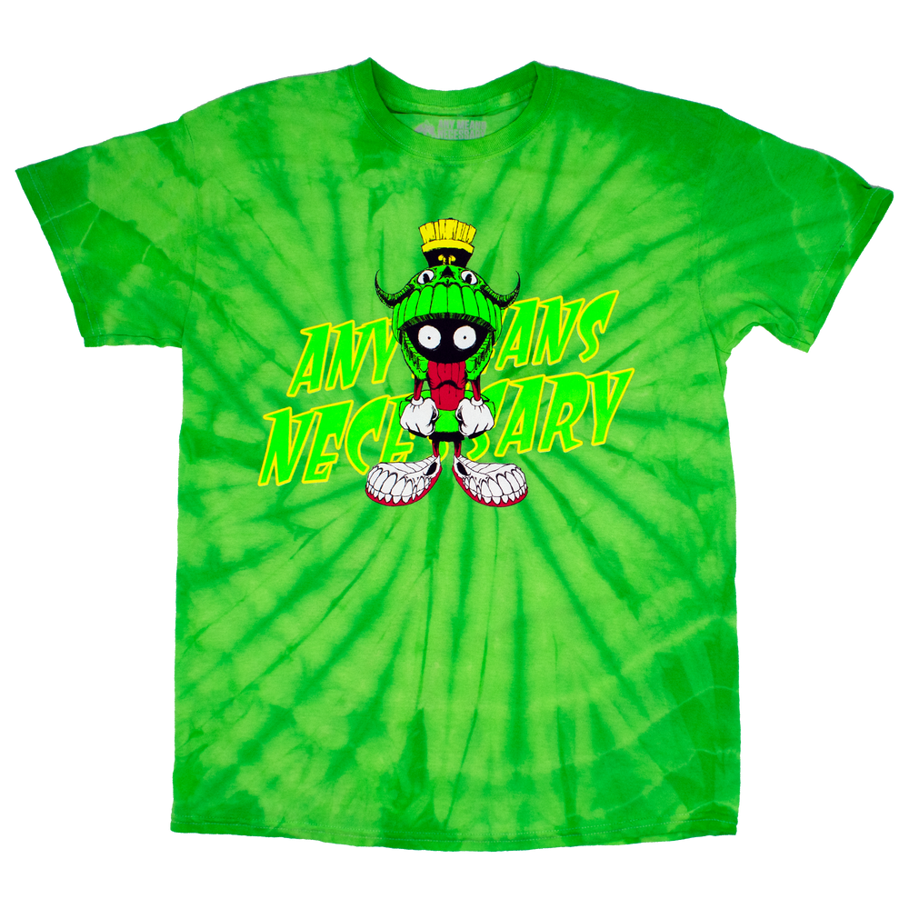 any means necessary shawn coss marvin the martian mars tie dye t shirt