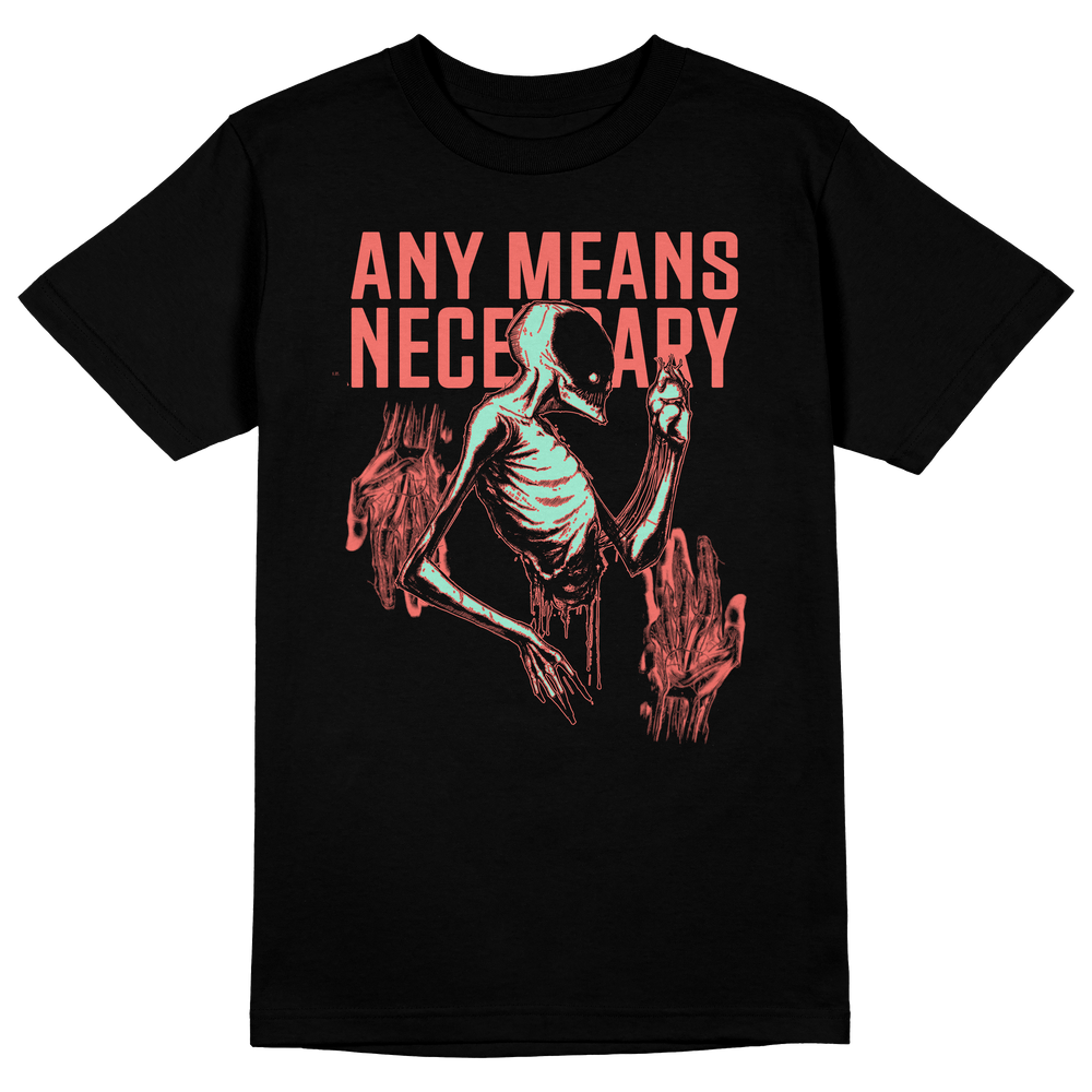 any means necessary shawn coss nothing left t shirt black front