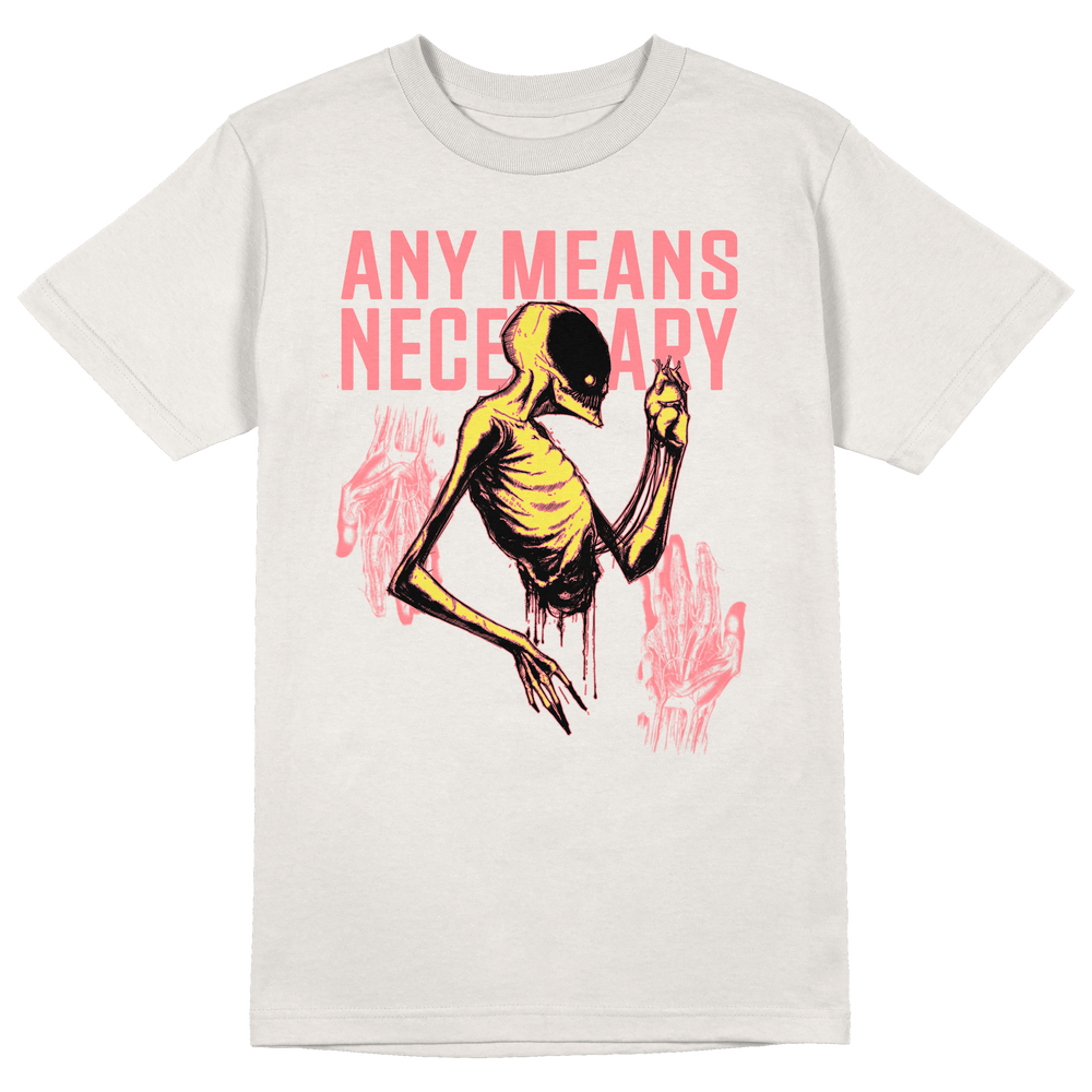 any means necessary shawn coss nothing left t shirt natural white front