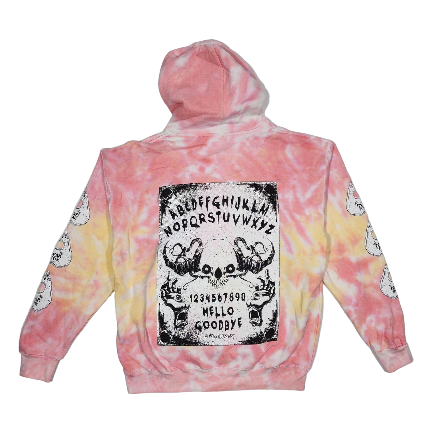 
                  
                    any means necessary shawn coss ouija pullover hoodie plasma tie dye yellow pink back
                  
                