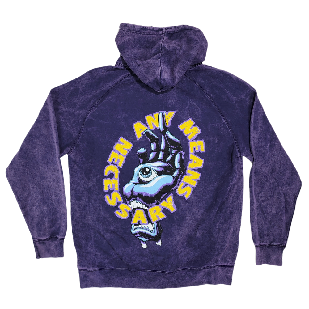 any means necessary shawn coss palm screamer pullover hoodie vintage purple
