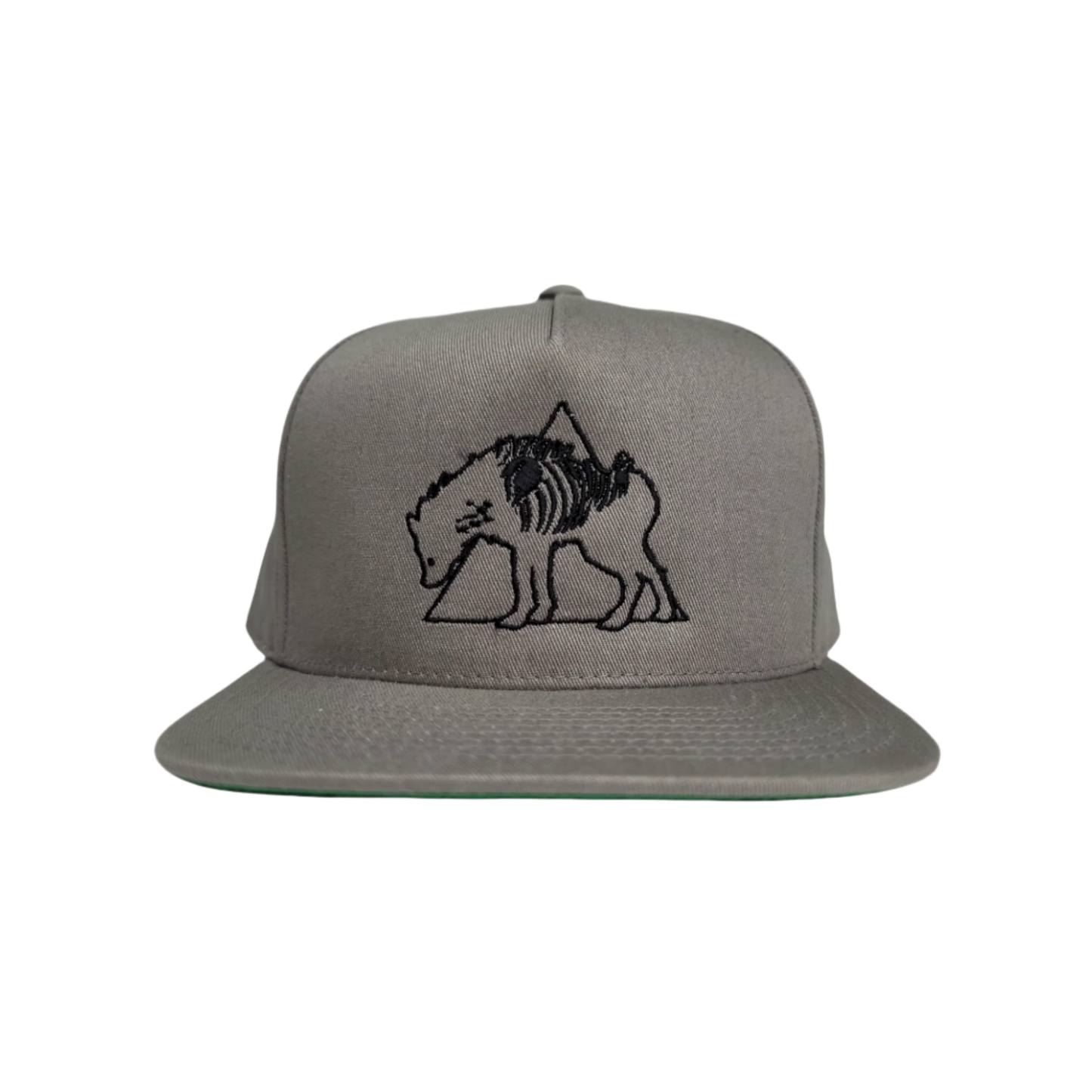 any means necessary shawn coss hyena forever logo snapback hat grey front