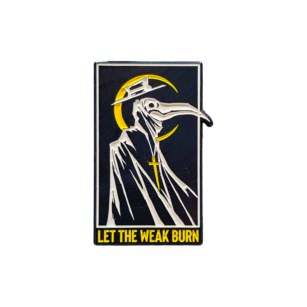 any means necessary shawn coss let the weak burn enamel pin