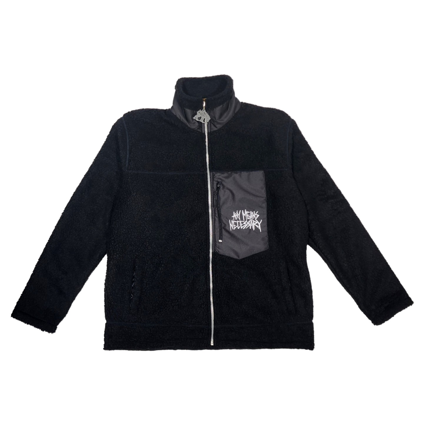 
                  
                    any means necessary shawn coss winter sherpa polar fleece jacket black
                  
                